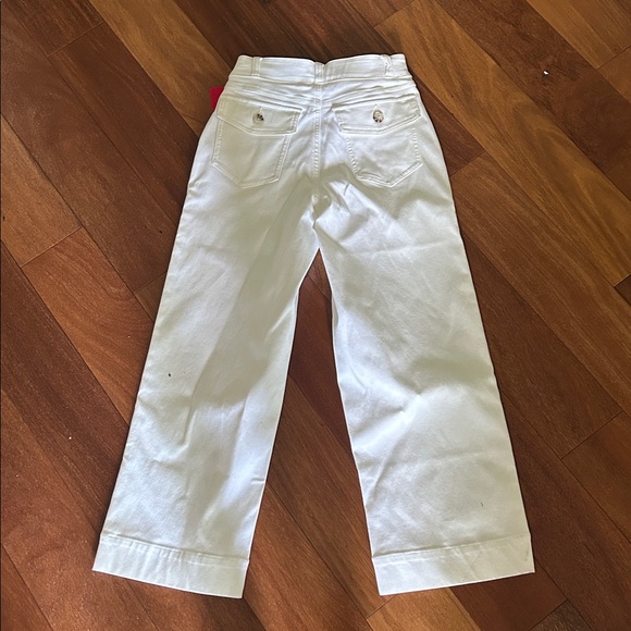 SPANX Stretch Twill Cropped Wide Leg White Pants -Size XS- NWT - Picture 9 of 12
